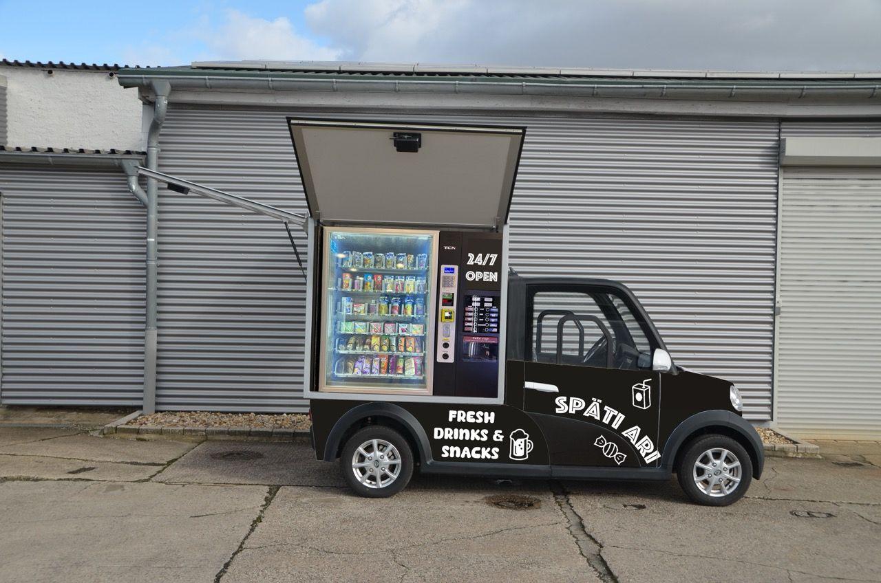 ARI Motors präsentiert mit dem „Späti ARI“ ein mobiles Verkaufsfahrzeug mit integriertem Automaten