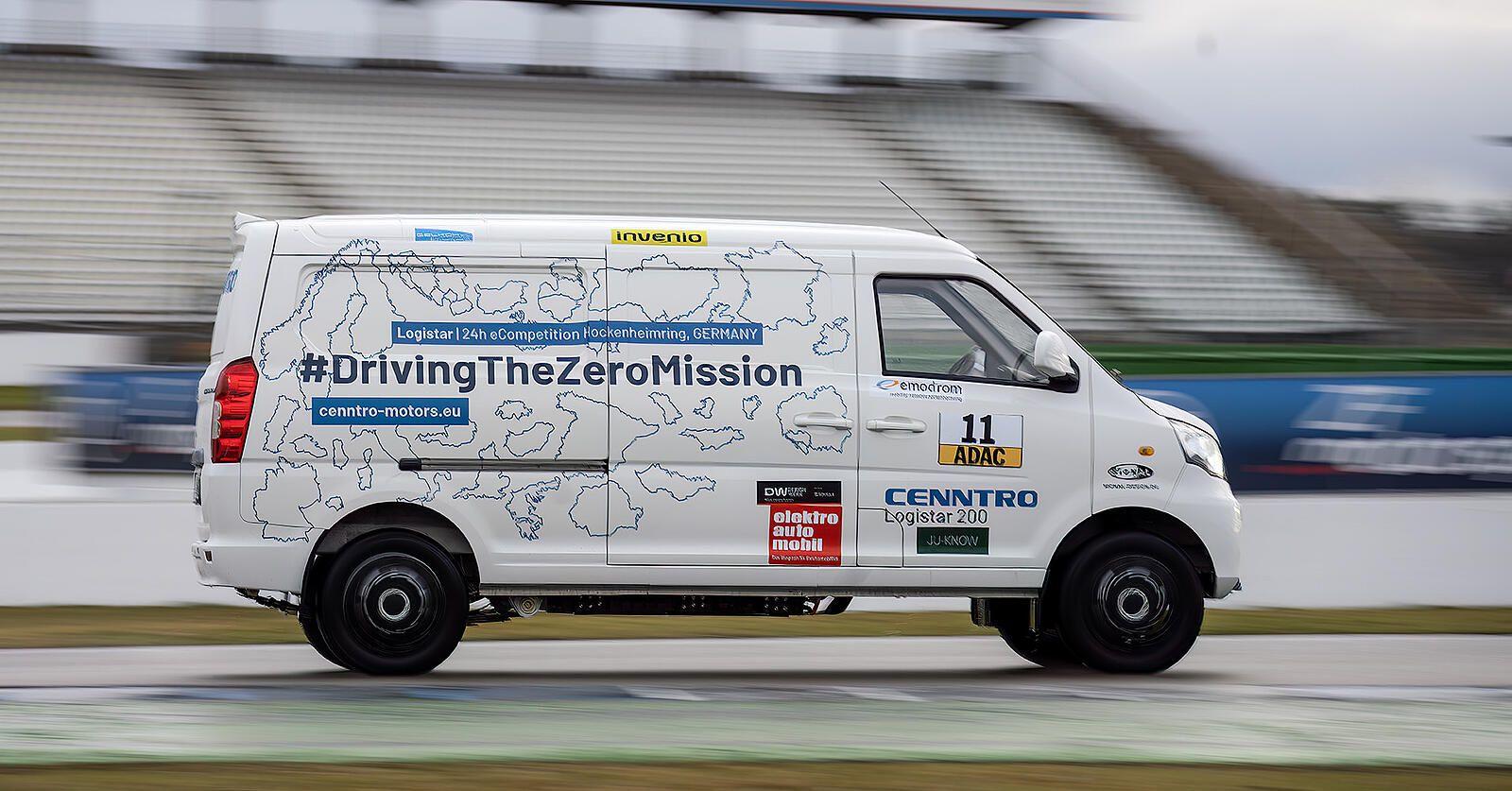 Elektrotransporter erobern den Motorsport: Cenntro mit Elektro-Nutzfahrzeug beim 24h e-competition auf dem Hockenheimring