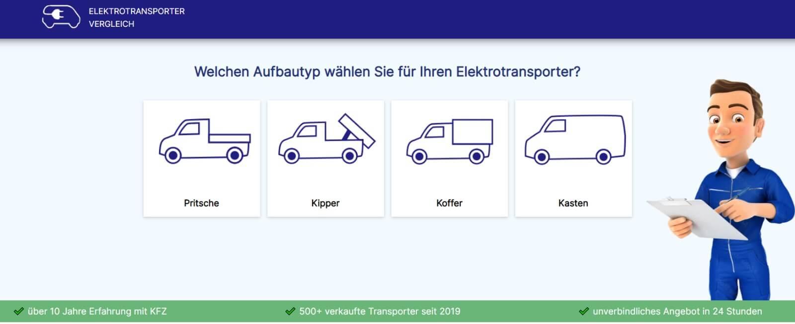 Elektrotransporter-Kaufberater: In 3 Schritten zum passenden E-Transporter!